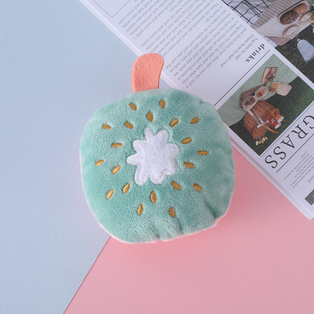 Manufacturer Dog Bite-resistant Interaction Sounding Toy Cute Design Squeaky Dog Fruit Plush Toys (as the picture,9*12cm,as picture)
