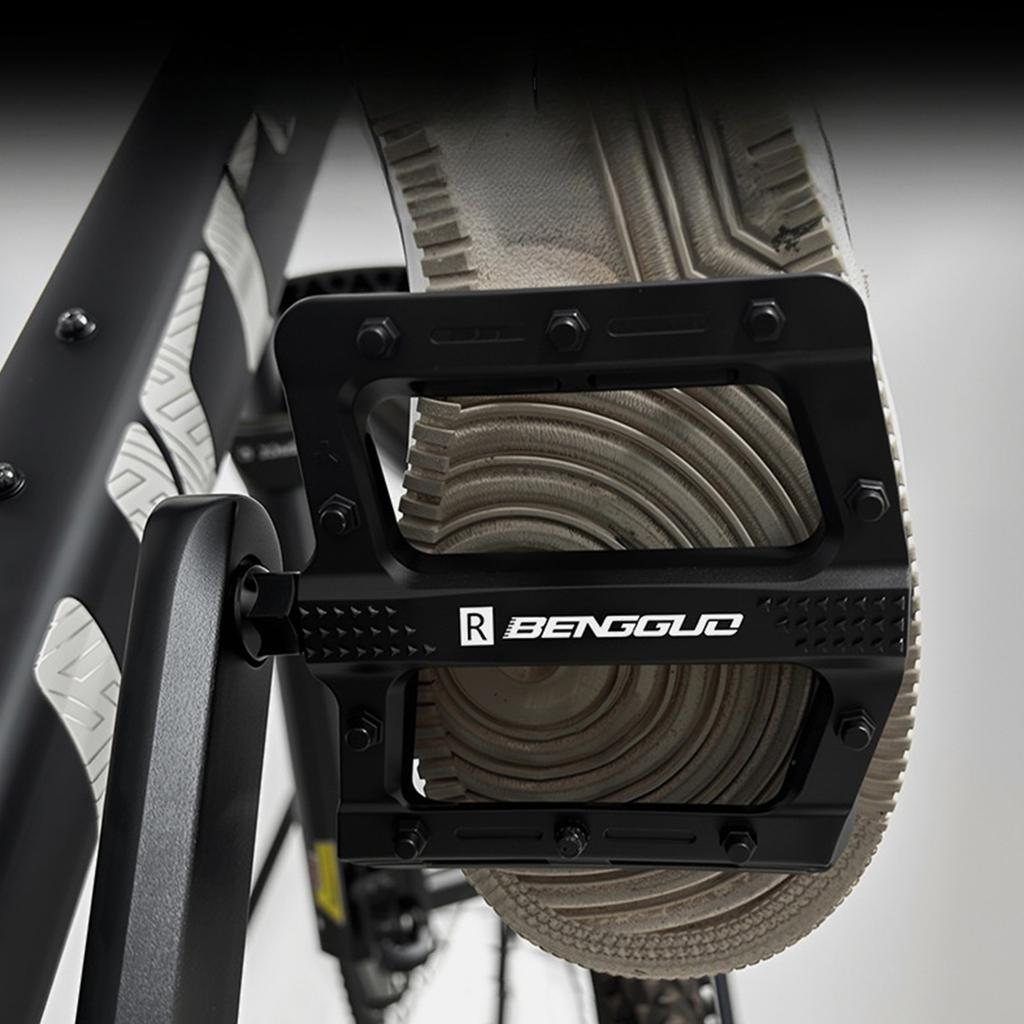 Mountain Bicycle Pedal Durable Nylon Steel Shaft Anti Slip Wide Pedal for Cycling Enthusiasts and Bike Repair Accessories