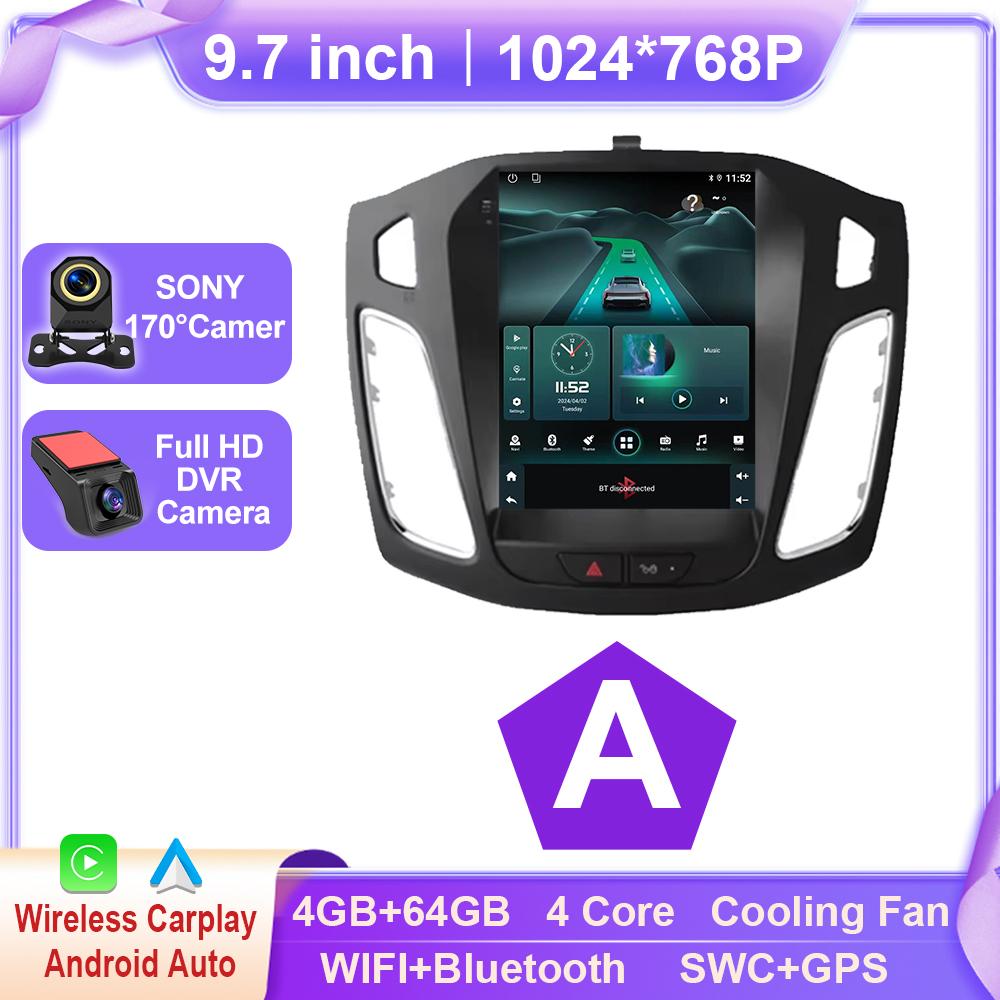 Android 15 Car Radio For Ford Focus MK3 2011 - 2019 Multimedia Video Player Navigation GPS Stereo Auto Carplay 2din New BT Dvd
