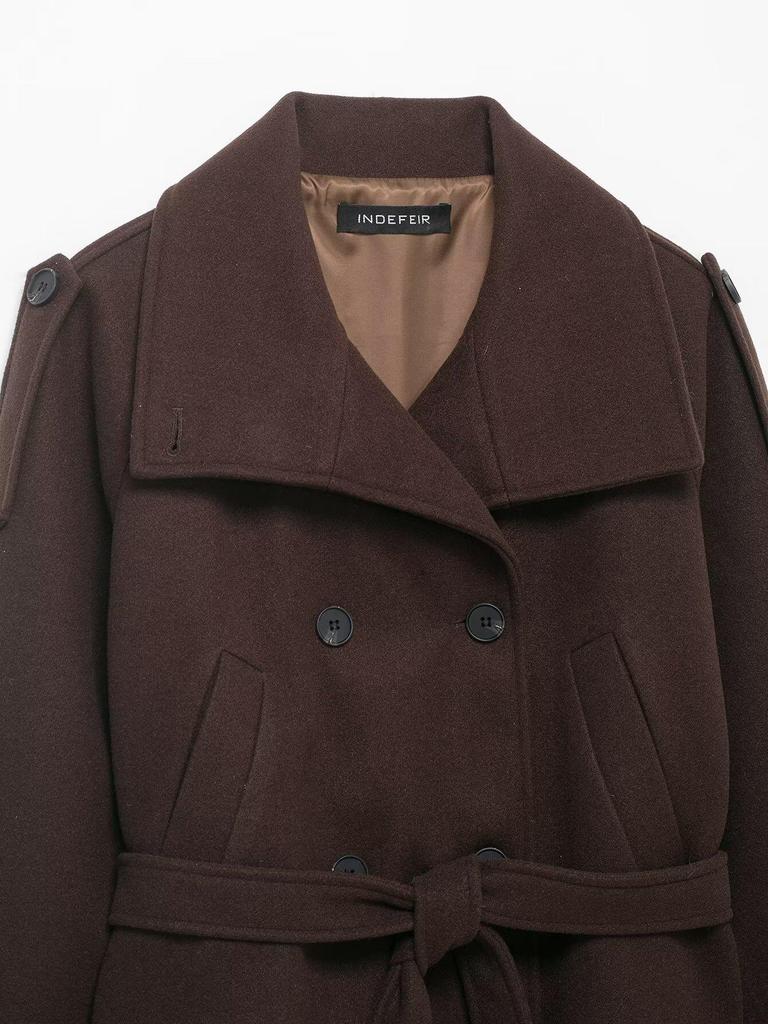 2025 Europäischer Stil Zweireihige Winterjacke mit Gürtel - Modisch & Vielseitig
