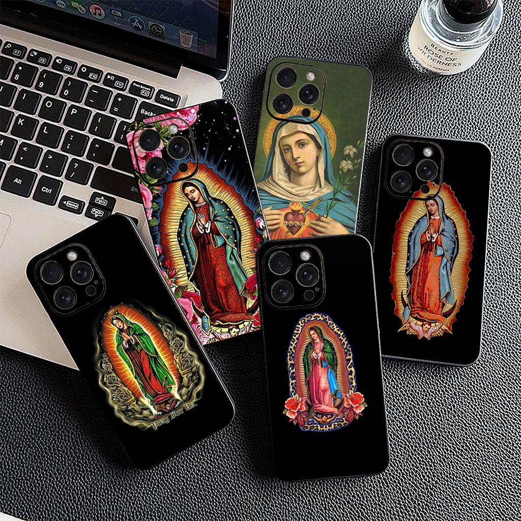Cover for Samsung Galaxy S25 S24 S23 Fe Ultra Plus S7 Edge A05 A06 A16 A15 A35 Protective Phone Case Virgen de Guadalupe