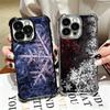 Snow Snowflake Winter Cold Plating Phone Case For Iphone 16 17 Pro Max Air 16E 14 15 Plus 12 13 Mini Anti-Fall Airabag Cover