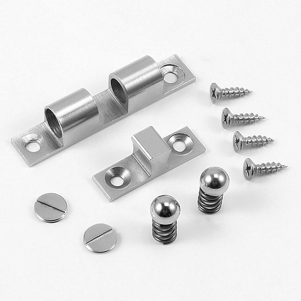 Adjustable Copper Double Ball- Spring Ball-Touching Buckle Furniture Latch- for Cabinet Bathroom Cupboards- Wardrobes