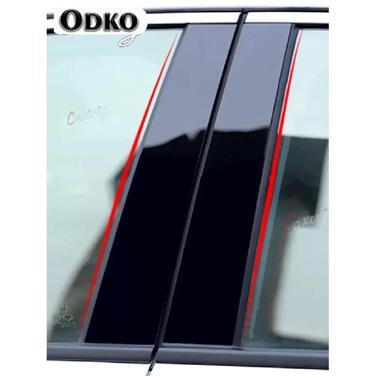 Fit For Kia Carens 2007 2008 2009 2010 2011 2012 Pillar Posts Car Door Window Trim Cover Glossy Black Exterior Stickers