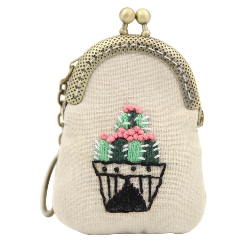 Lu Embroidery Necklace & Coin Purse DIY Kit - Handmade Gift for Girls