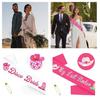 Bridal Disco Sash Stylish Graceful Sash Wedding Photo Accessory Bride To Be White Sash Wedding Photo Props