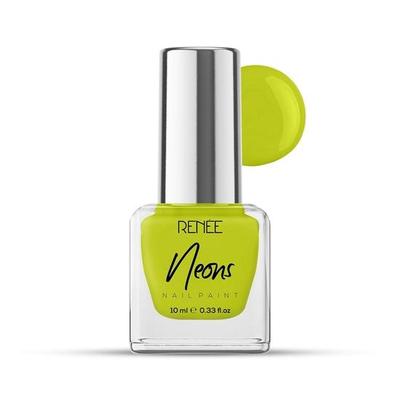 Renee Neons Nagellack – Yellow Beam, schnelltrocknend, glänzendes Finish, langanhaltend, splitterfeste Formel mit hohem Glanz und vollständiger Deckung