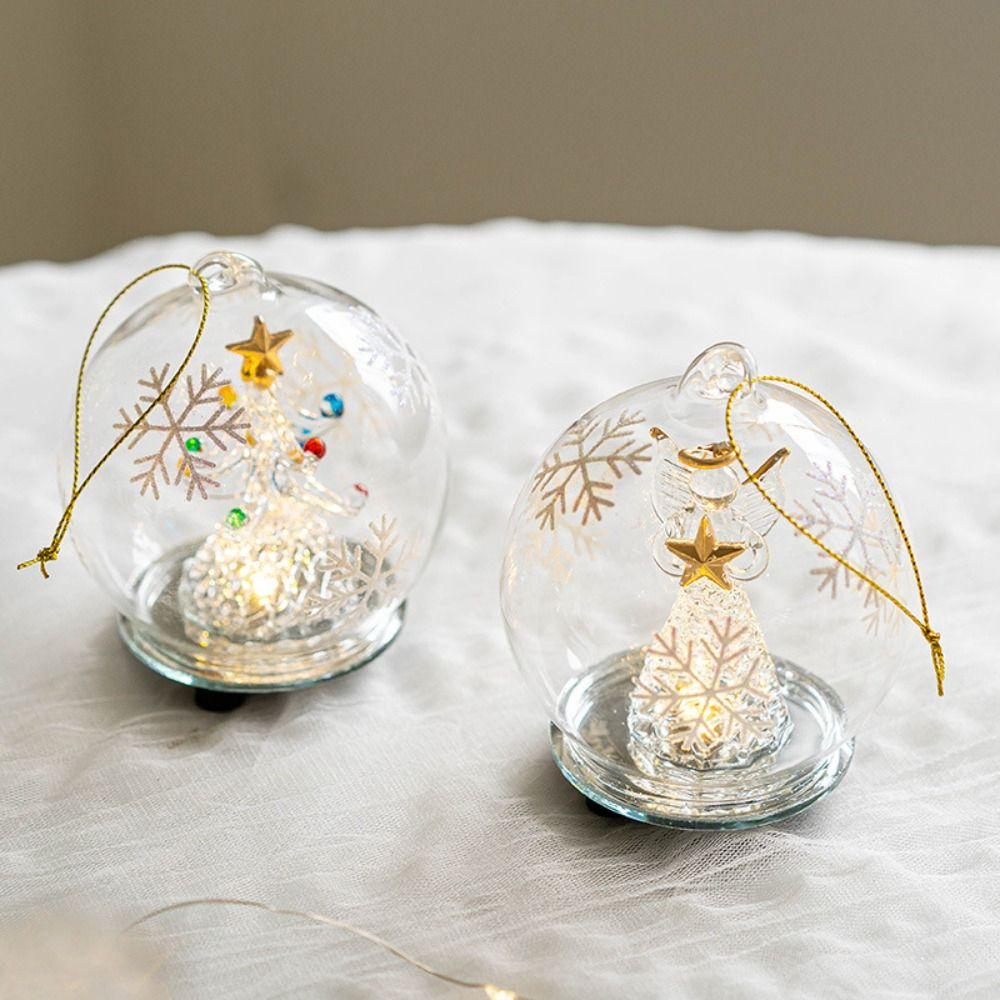 Transparent Angel Fairy Glass Light Glass Kawaii Decor Ornaments  Home Living Room