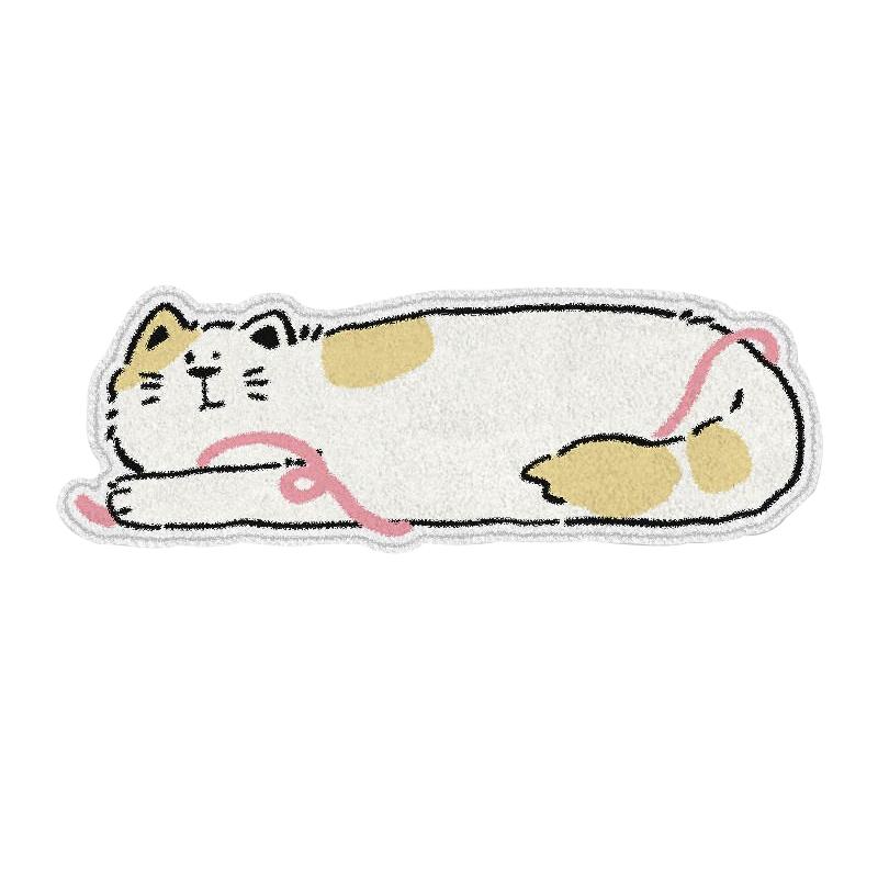 Faux Cashmere Rugs Christmas Decoration Rug Cartoon Dog Bedroom Carpet Rugs Imitation Cashmere Floor Mats Soft Non-slip Bath mat