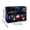 Galaxy Christmas 24 Days Advent Calendar Gift Box 2024 New Year Countdown Kids Teens Planet Universe Glass Beads Marbles Toys