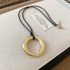 Brushed water drop love pendant, pull-out necklace, simple and high-end sweater chain, niche cold wind necklace jewelry