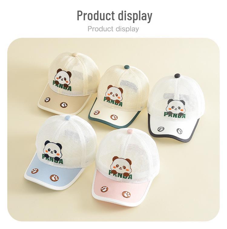 Cute Panda Mesh Hat: Children's Windproof Sun Protection Baseball Cap