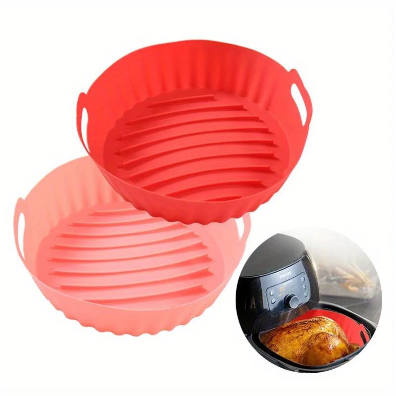Air Fryer Multifunctional Liner Silicone Home Silicone Air Fryer Accessories Fryer Baking Pan Bread Moulds Baking Utensils