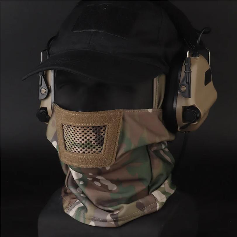 Outdoor Airsoft Mask for Men Sport Mask Headgear Full Face Protection Knight Headwear for Paintball Camping Sport Cycling