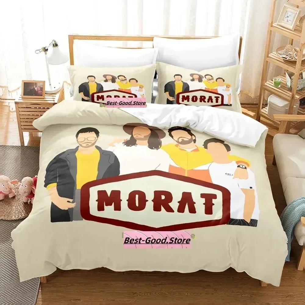 Morat Beding Set Single Twin Printed Bed Linen Set With Pilowcase Bed Soft Duvet Cover Soft Single Double Ful Quen Super King-Sized Dimensionsd