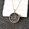 Salomons pentagramsigill Kabbalah hänge fyrtecknigt gudanamn amulett smycken rostfritt stål halsbandshänge