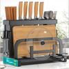 With Drainer Kitchen Storage Rack Wall Mount Chopstick Organization Countertop Organizer Cutting Board Holder Cooking Area