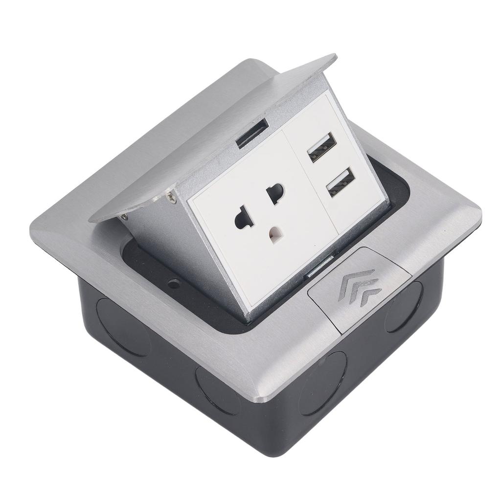 Recessed Floor Electrical Outlet Kit  and Dual USB Port Waterproof Electrical Outlet Cover Box