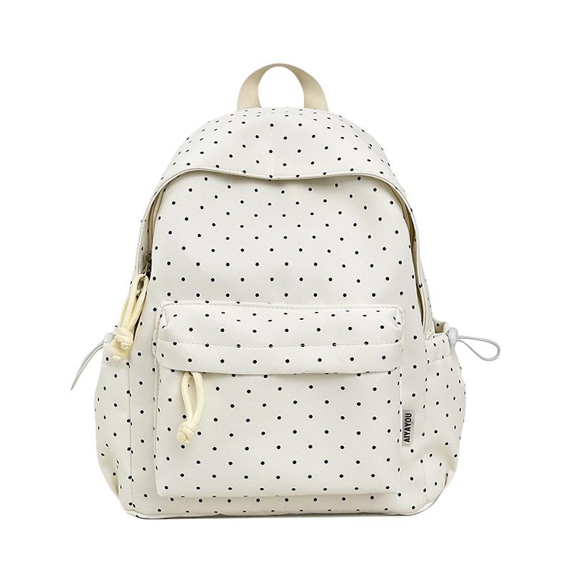 Schoolbag School Bag Junior High School Girls Girl Heart Atmosphere Polka Dots Large Capacity Versatile High Value Female Student Backpack High School