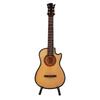 Minature Guitar Model Wooden   Musical Instrument Guitar Replica with Stand Ornament