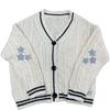 European and American women's clothing autumn and winter new knitted embroidered cardigan temperament age-reducing loose casual sweater