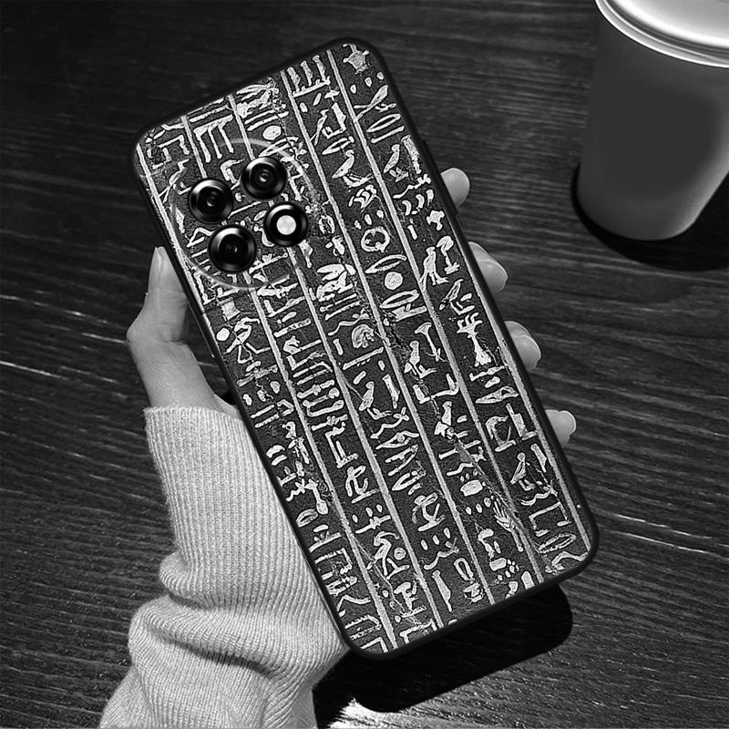 

Egyptian Hieroglyphics For OnePlus 15R 13 12 11 9 Pro 12R 13R 10T 13T Case For OnePlus Nord 5 CE 2 3 4 Lite N20 N30 OnePlus Nord CE2Lite