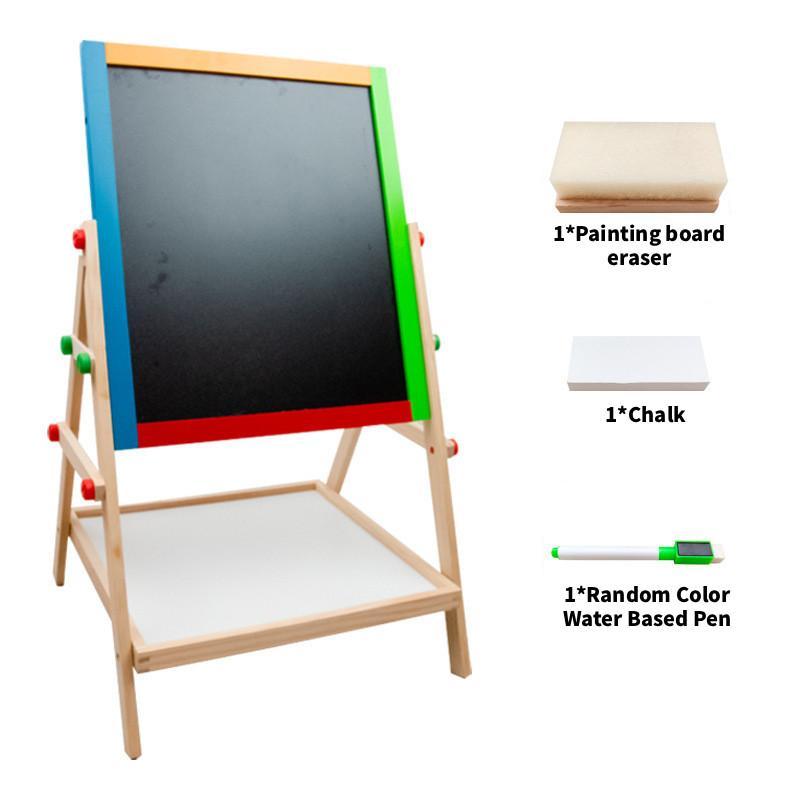Wooden Kid Art Easel Double Sided Blackboard Magnetic Surface Multi Functional