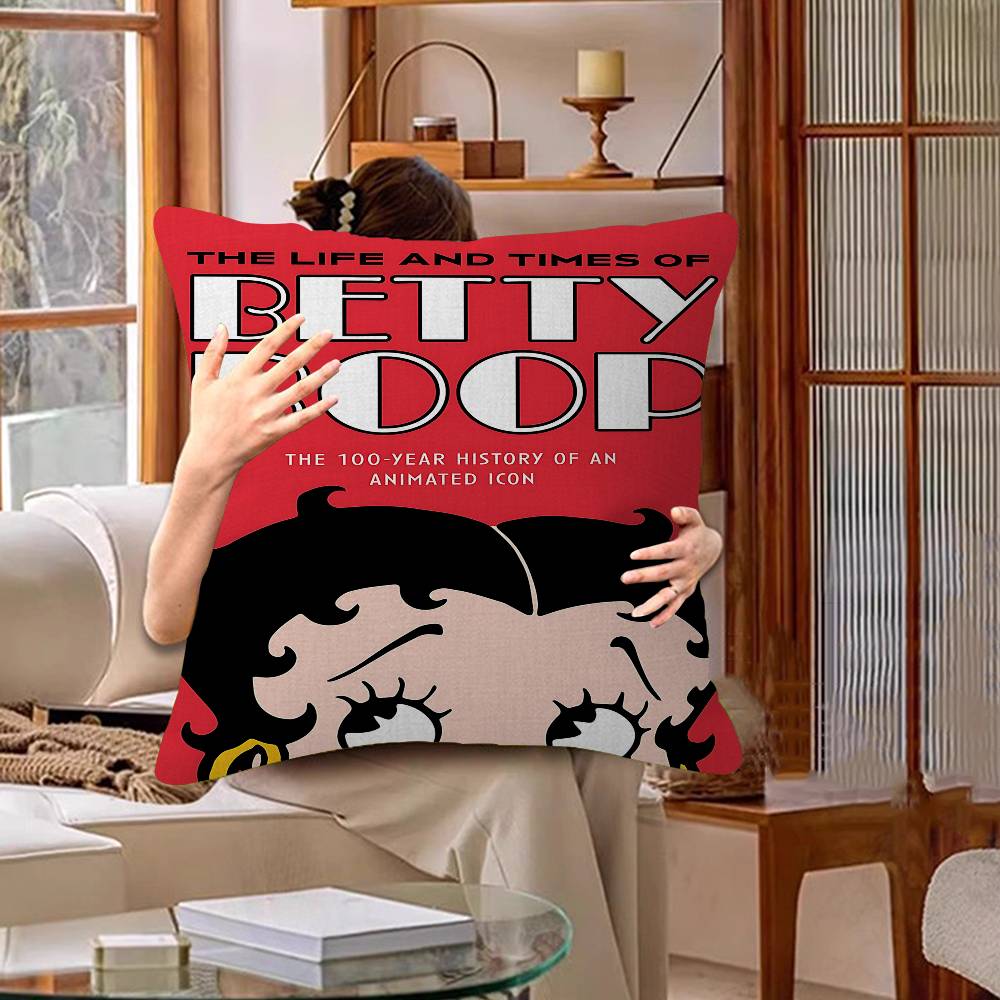 Pretty Cartoon BBetty Bboop Cushion Cover Inches Farmhouse Decor Home Throw Pillow Covers for Couch Decorations