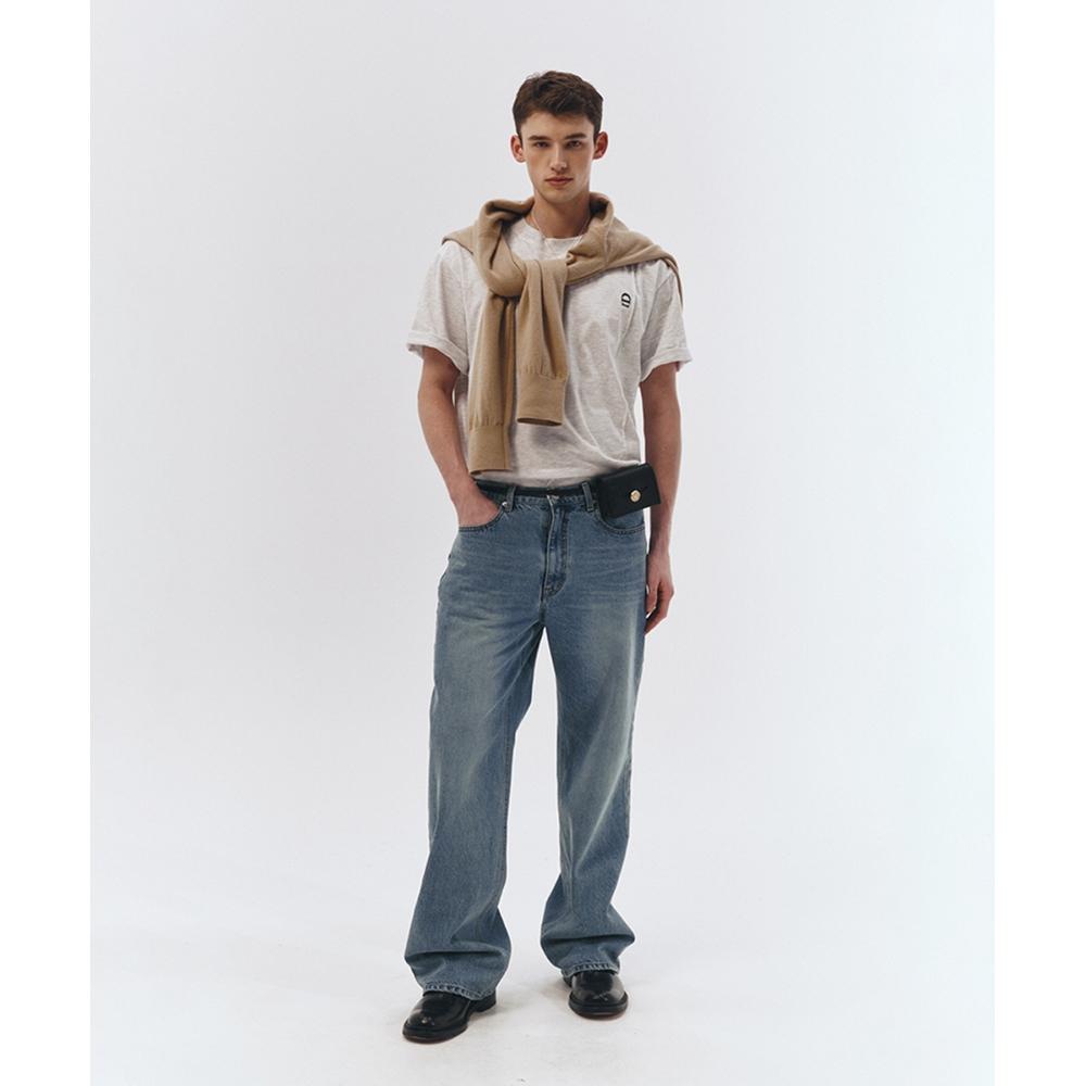 

DUNST UNISEX LOGO CREASE TSHIRT LIGHT MELANGE GREYMUDTS3A111G1