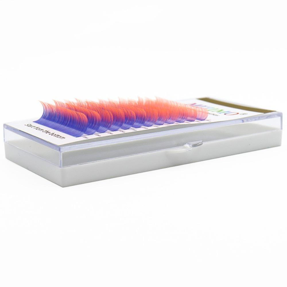 

12 rows/set C/D False Lashes 8-13mm Faux eyelash extensions Individual Colored Lashes Women Curl: D-Style 10