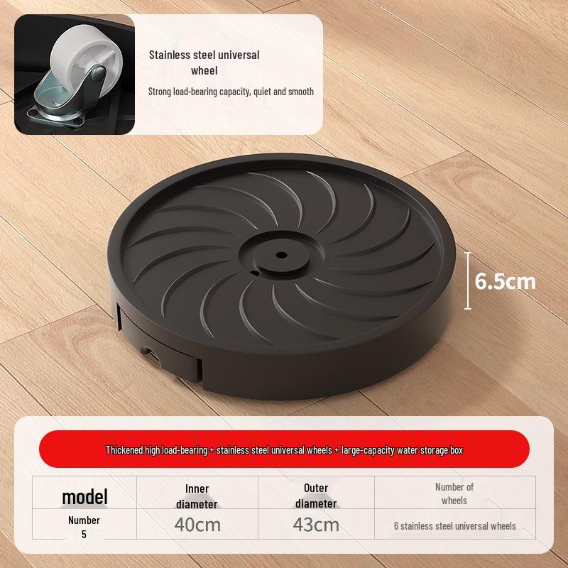Wheeled Mobile Flower Pot Tray with Hidden Universal Wheels - Thickened Plastic Base