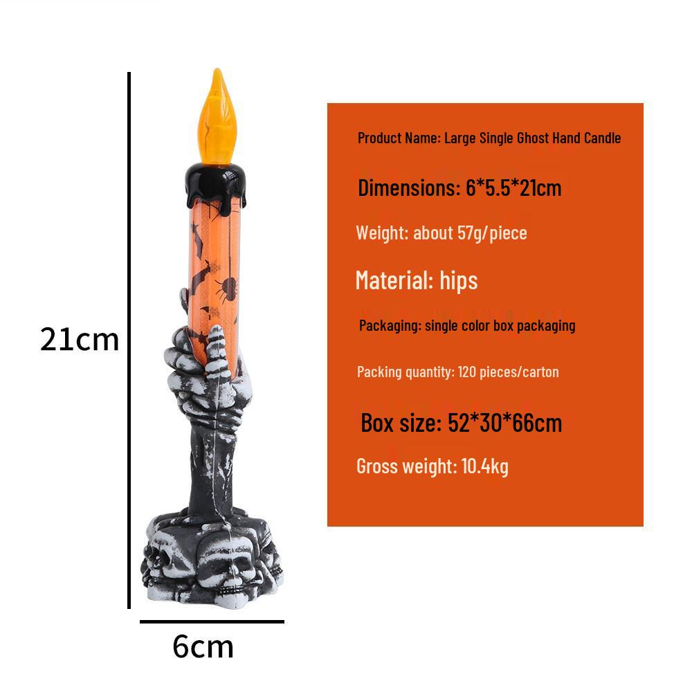 Halloween LED Ghost Hand Skull Candle Lamp Decoration