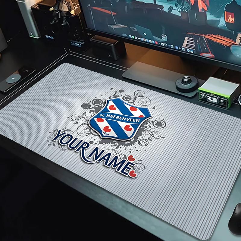SC Heerenveen Druck Kissen Rutschfest Laptop Tablet Großes Mauspadd XXL Matte Mini-PC Spielmatte Mit Verriegeltem Rand