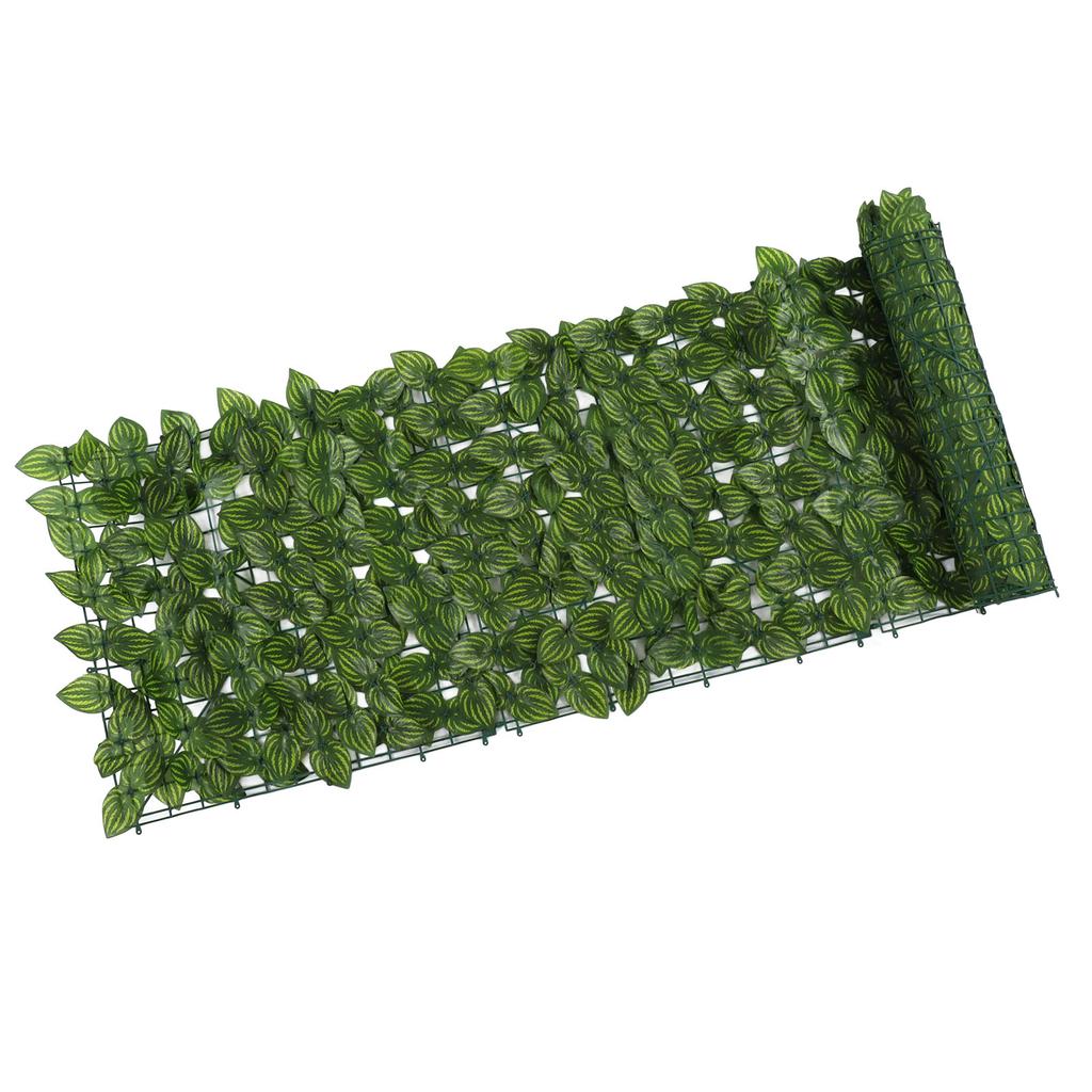 Faux Leaf Hedge Simulation Prevent Leaves Falling Off Decorative Artificial Fence Screen for