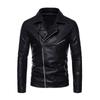Leather Jacket Casual Autumn and Winter New Leather Jacket Green Handsome Motorcycle Pu Jacket Casual Men's Jacket Trend