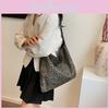 Stylish Large Capacity Tote Bag For Women Casual Trendy College Students In Brown And Gray