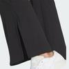 Adidas Womens Fustl Pants Solid Color Split Hem Flared Knit Sports Pants Women Pants Black IZ0600