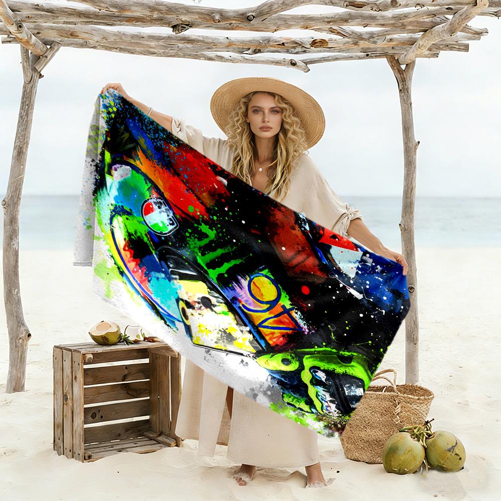 Vr46 soft beach towel soft Applicable to multiple scenarios Fashion Lovers Wedding Party Gift