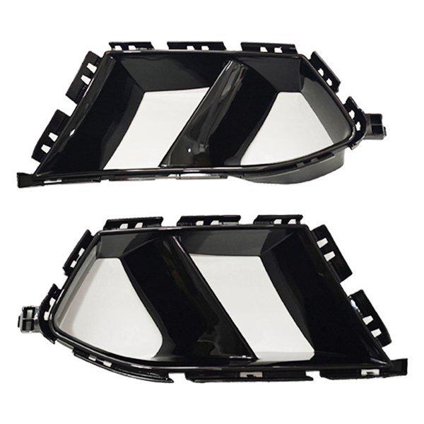 1 Çift Parlak Siyah ABS Araba Ön Havalandırma Izgarası Hava Girişi Bao için