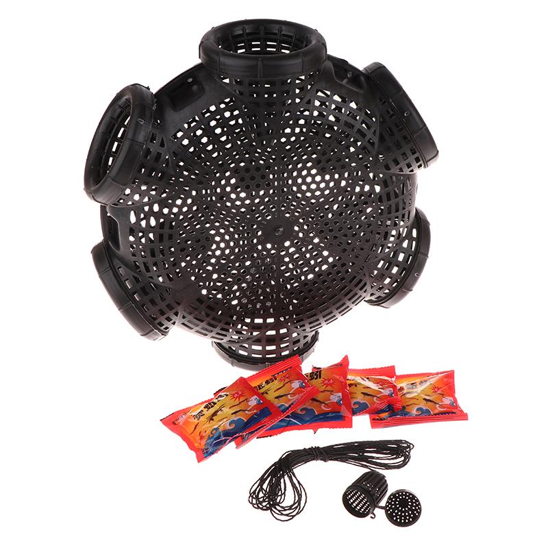 Black Fish Net Cage Fishnet Finless Eel Loach Trap Fishing Pot Durable Plastic Container Mud Cage Container Fishing Traps