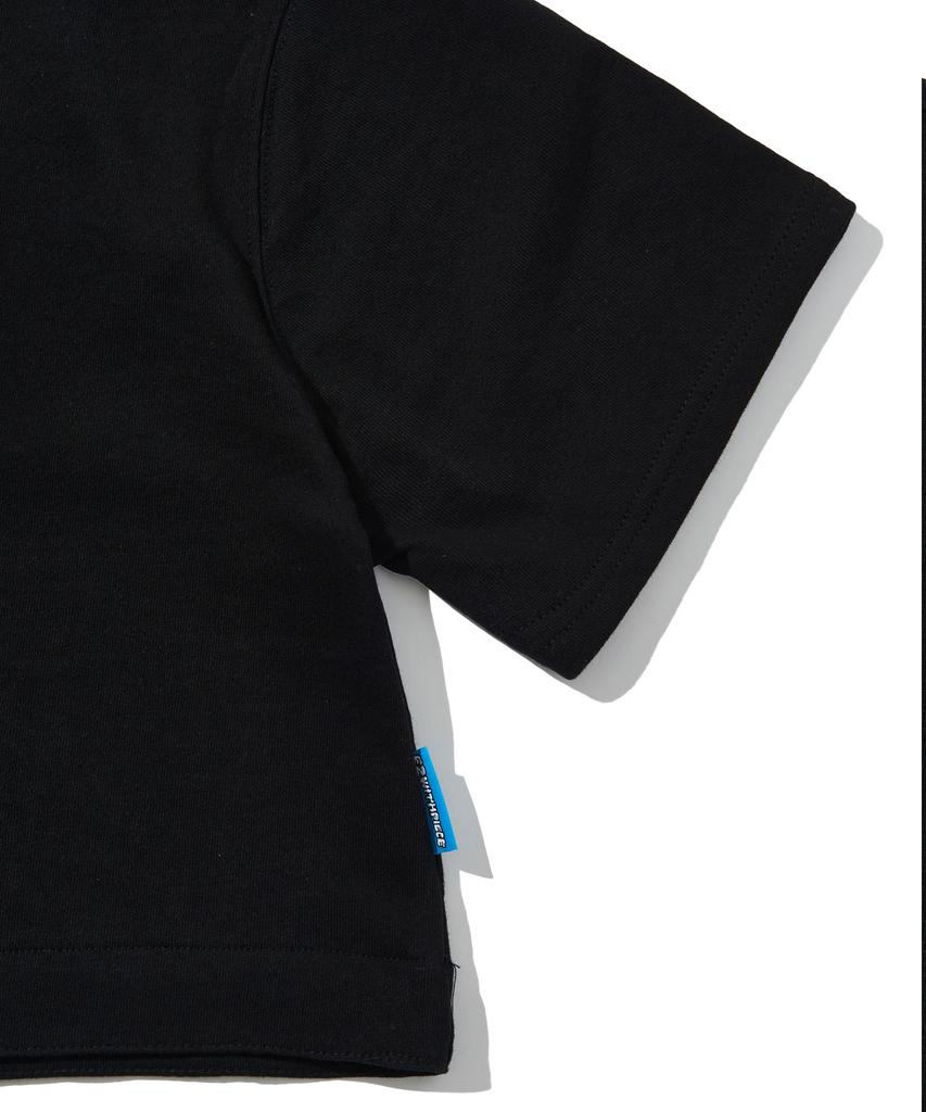 PEACE MAKER Teeth Sweat Crop Tee (Black)
