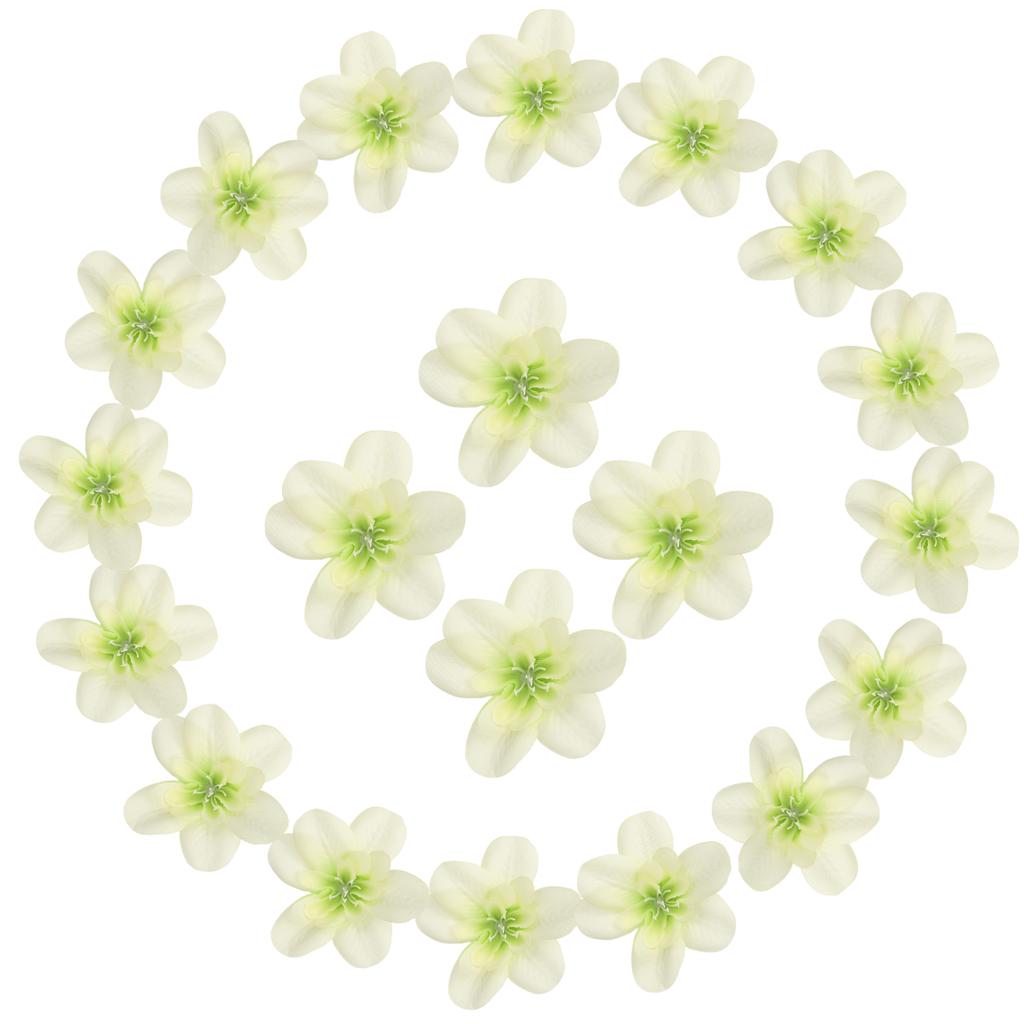 20Pcs Artificial Cattleya Flower Head Fake Cattleya Heads Bulk Artificial Flowers for DIY Wedding Bouquets Party Home Decoration