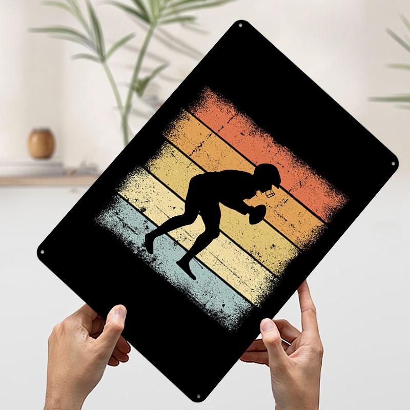 Football Retro Metal Poster Customized Wall Art Retro Vintage Tinplate Signs for Man Cave Bedroom Decoration Gaming Office Decor