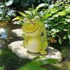 Cartoon Nebel Figurine Harz Willkommen Libelle Frosch Statue Skulptur Home Office Desktop Indoor Outdoor Garten Dekoration Ornament