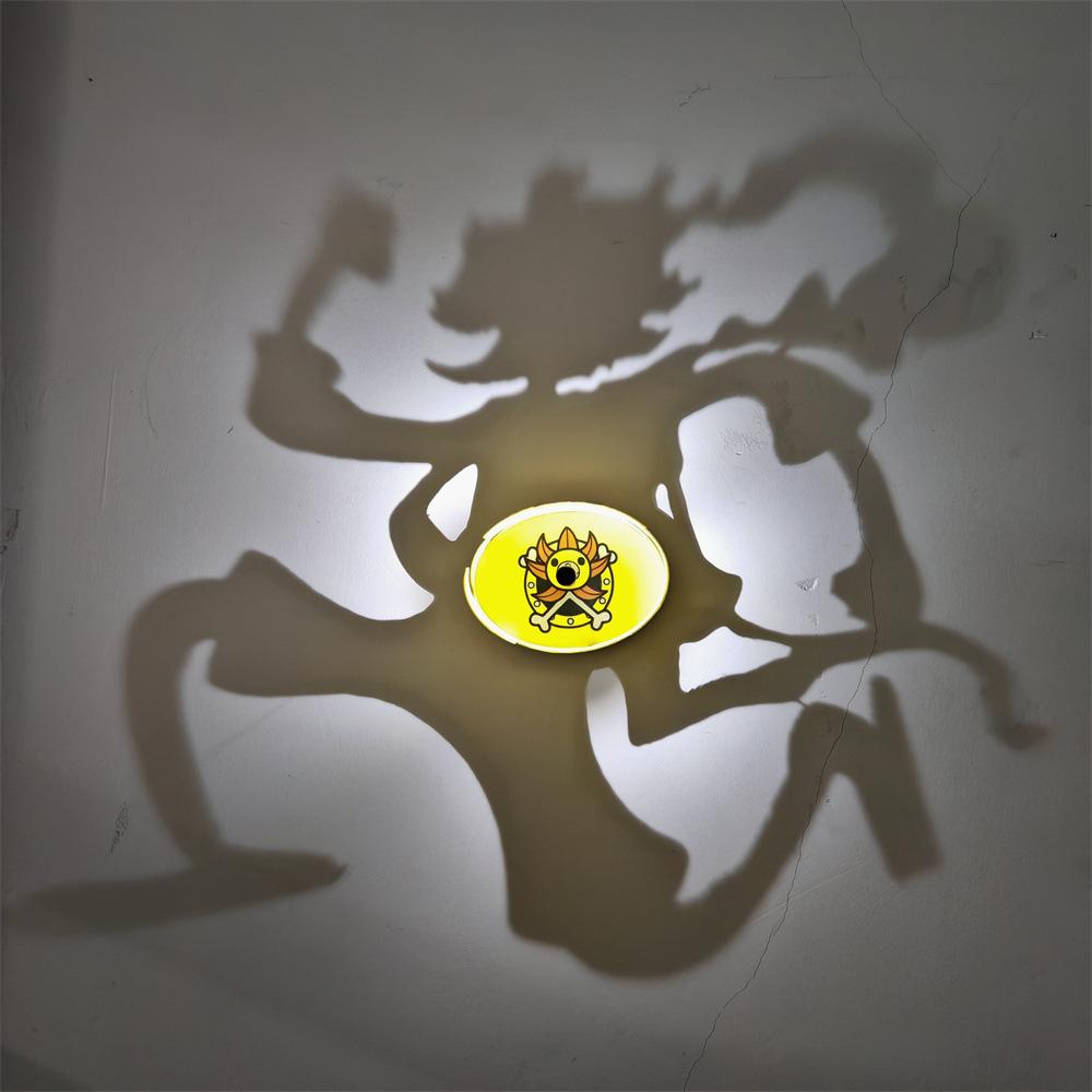 

New Anime Roronoa Zoro Wall Lamp Toy Luffy Goku Shadow Light Projector Lamp Creative Anime Peripherals Collection Gift Battery Version