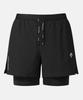 DESCENTE Running Ventilation 2-In-1 4-Inch Shorts Black (Sq323Rhp72)