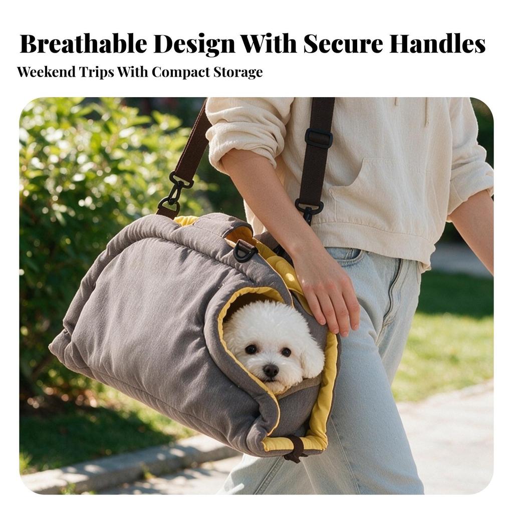 Space-Saving Cat Carrier | Portable, Soft-Sided, canine transport bag, for Car