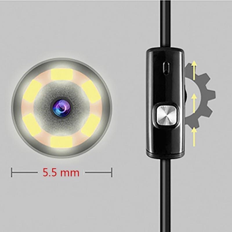 Buy 5.5mm Endoscope Waterproof Borescope Inspection Camera 6 LED For