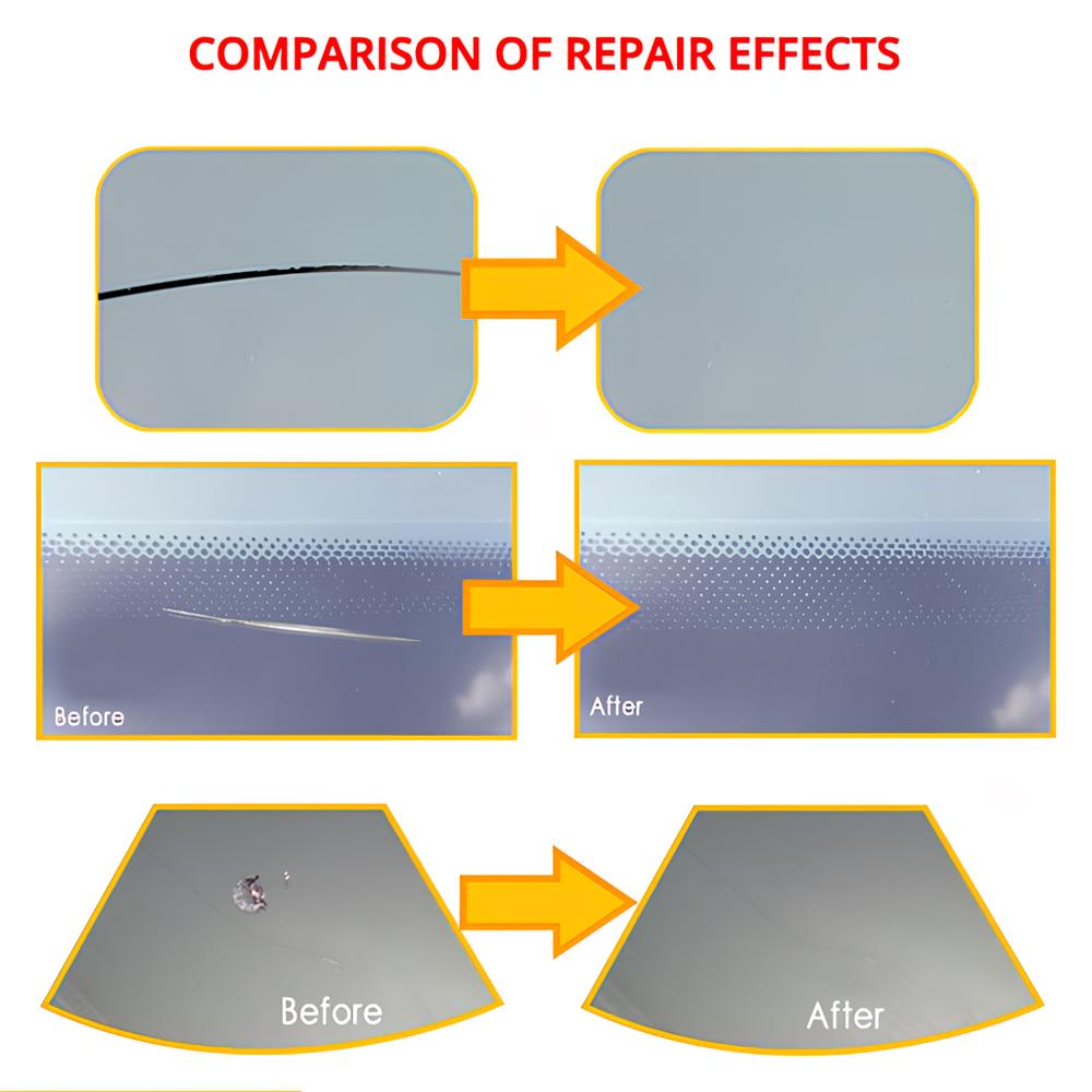 Car Windshield Cracked Repair Tool DIY Window Screen Kit Restoration Curing Glue Auto Glass Scratch Crack Restore No Trace
