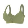 European and American Size Wire-free Front-clasp Bra with Adjustable Shoulder Straps and Threaded Oversized Underwear